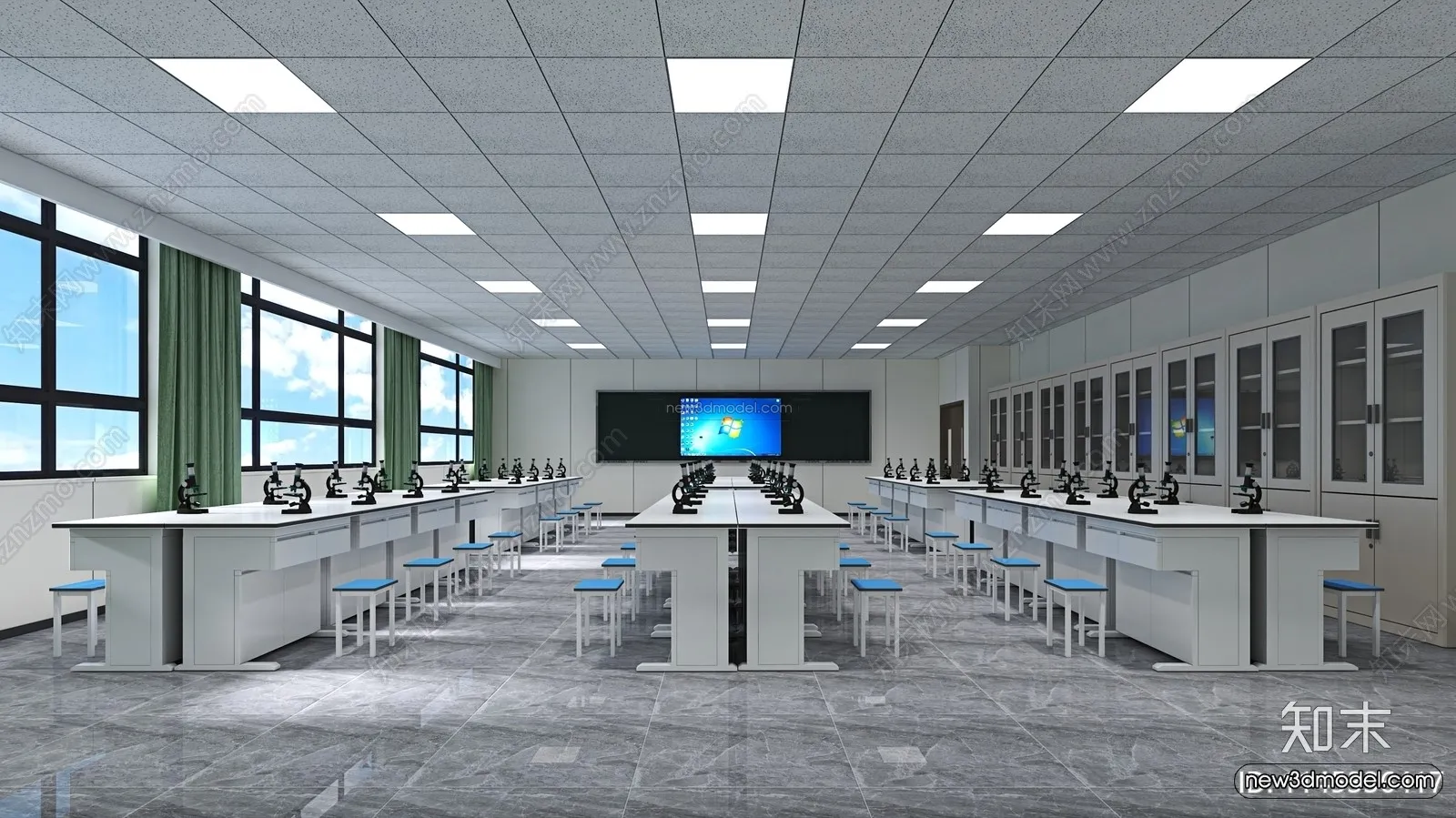 Interior 3D Model of Laboratory – 3D Scene – 036 – VRAY