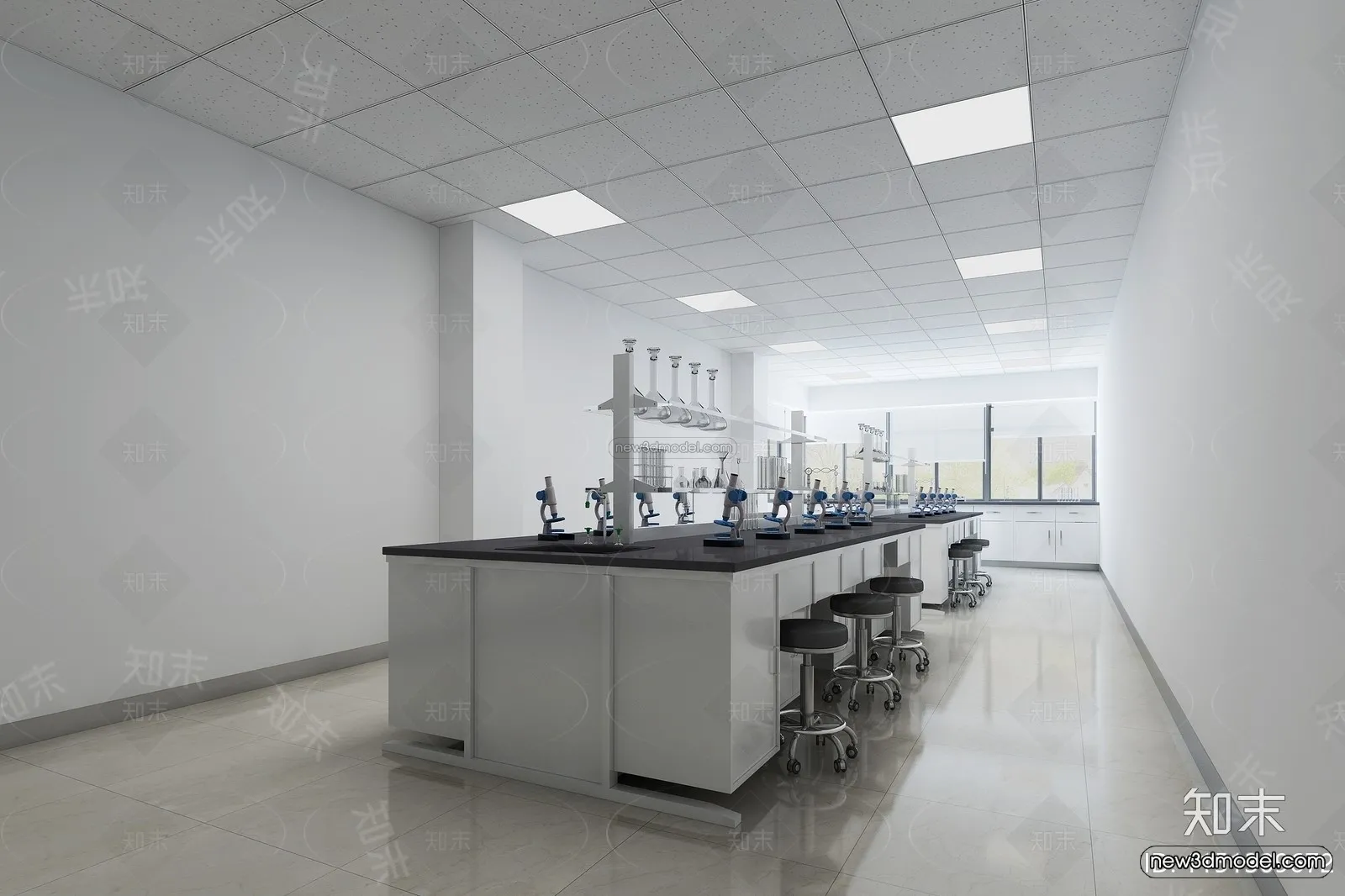 Interior 3D Model of Laboratory – 3D Scene – 041 – VRAY