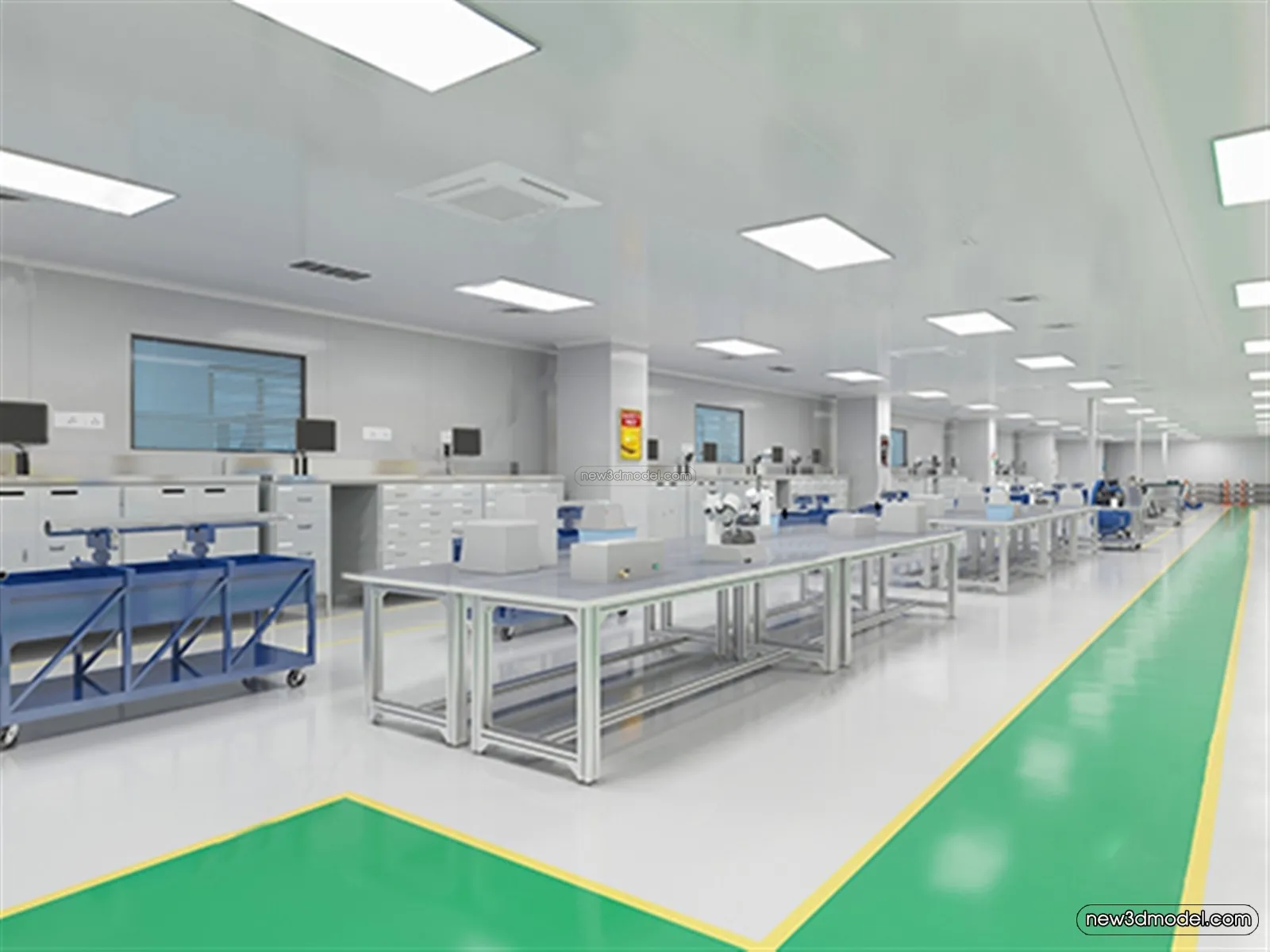 Interior 3D Model of Laboratory – 3D Scene – 042 – VRAY