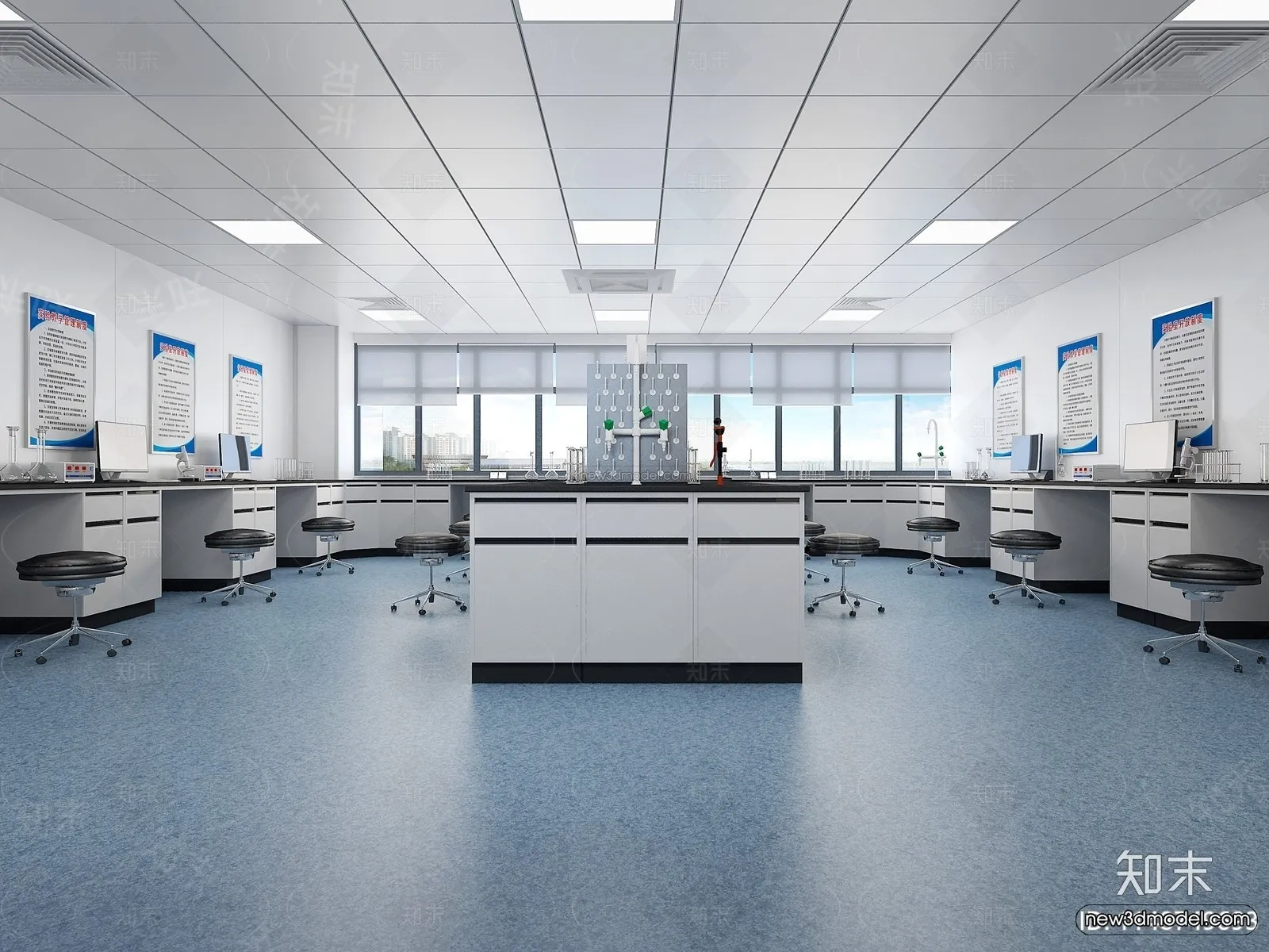 Interior 3D Model of Laboratory – 3D Scene – 044 – VRAY
