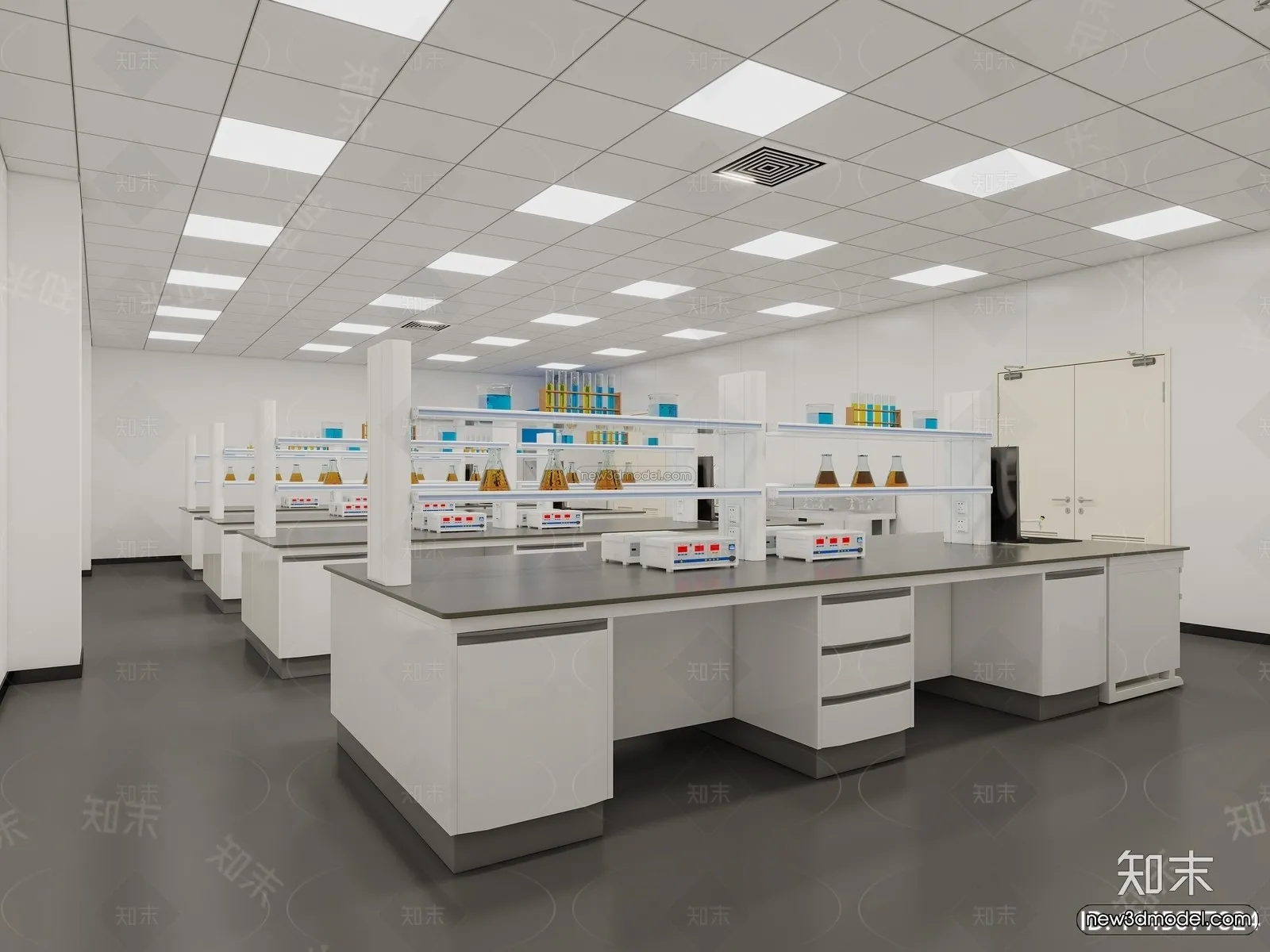 Interior 3D Model of Laboratory – 3D Scene – 046 – VRAY