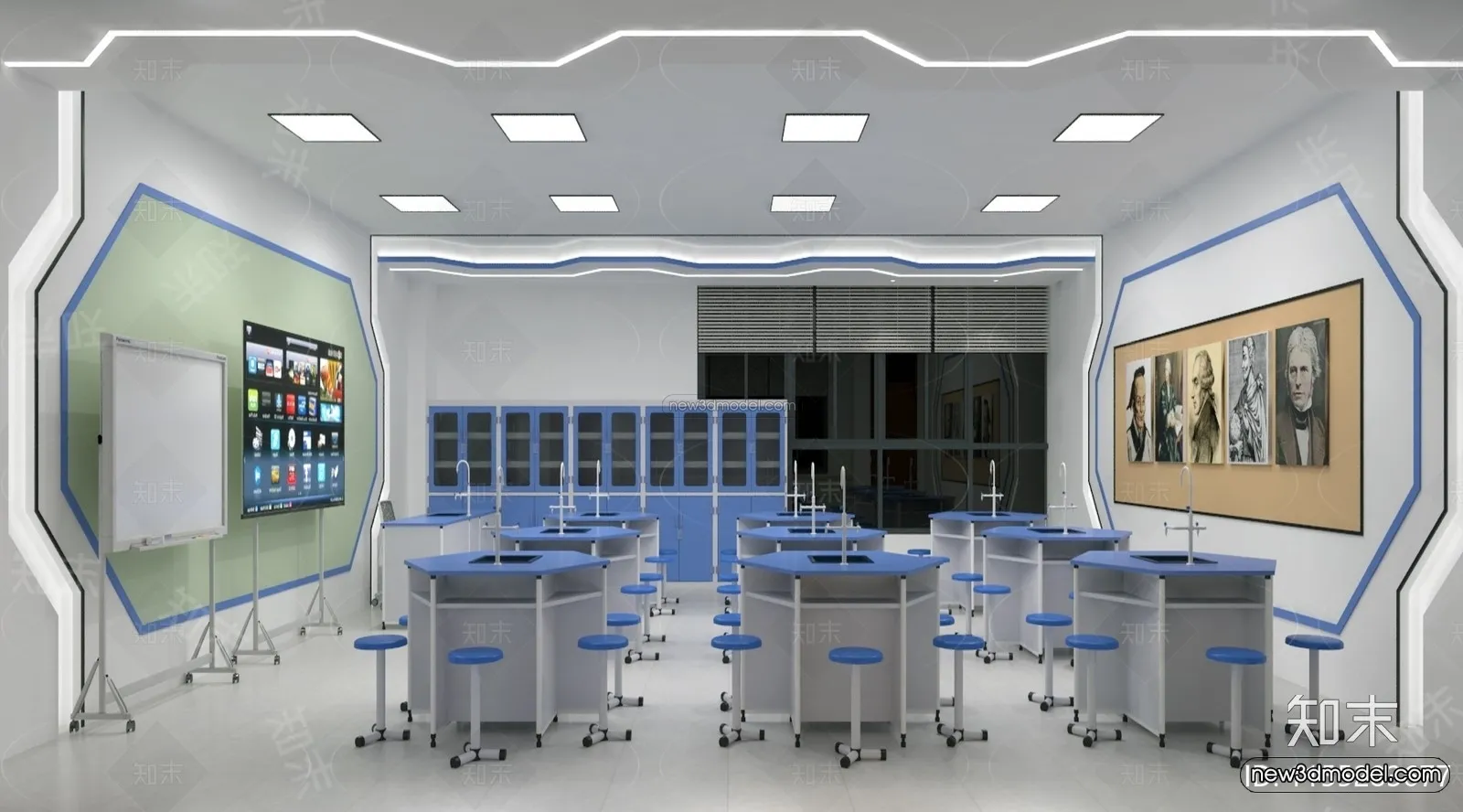 Interior 3D Model of Laboratory – 3D Scene – 047 – VRAY