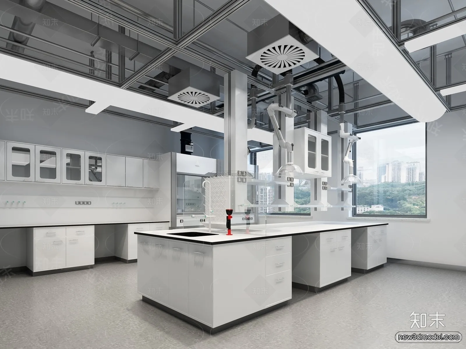 Interior 3D Model of Laboratory – 3D Scene – 050 – VRAY