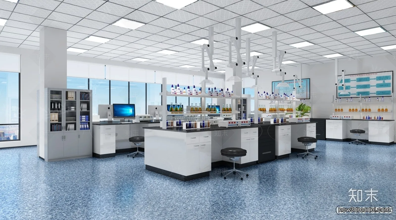 Interior 3D Model of Laboratory – 3D Scene – 051 – VRAY