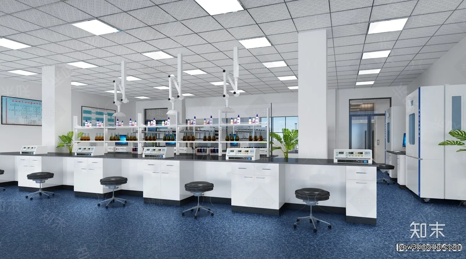 Interior 3D Model of Laboratory – 3D Scene – 052 – VRAY