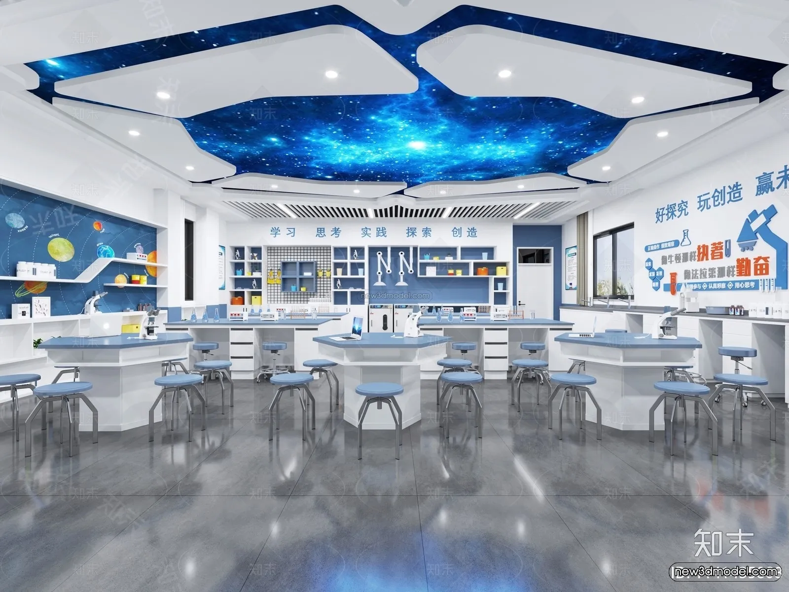 Interior 3D Model of Laboratory – 3D Scene – 053 – VRAY