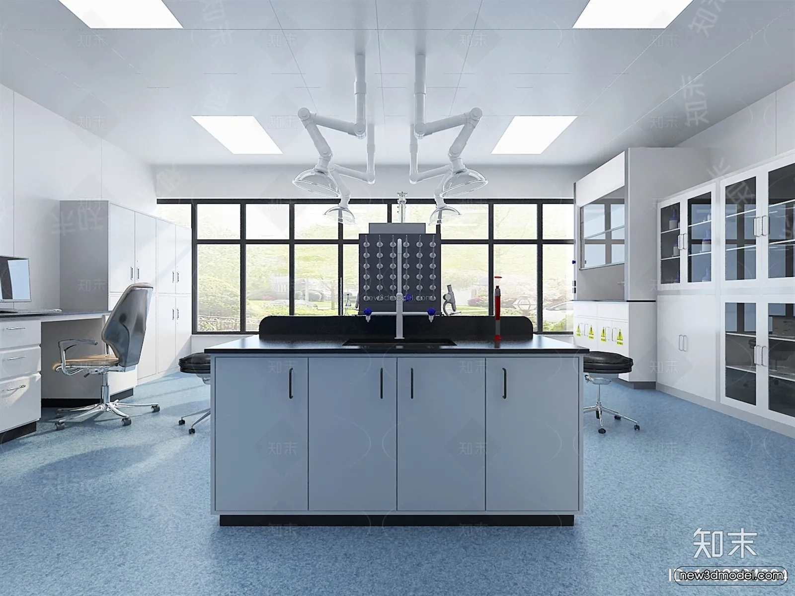 Interior 3D Model of Laboratory – 3D Scene – 054 – VRAY