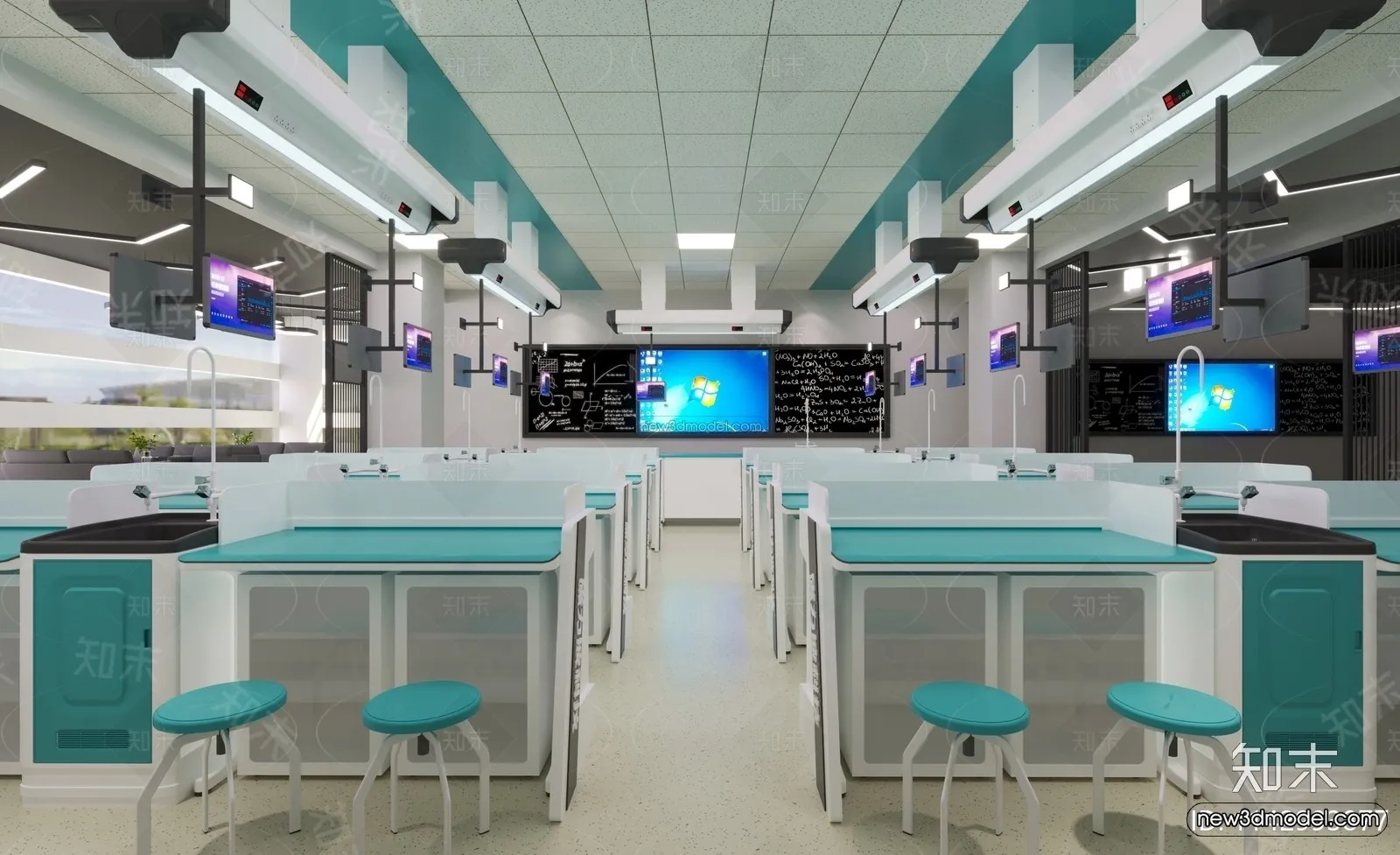 Interior 3D Model of Laboratory – 3D Scene – 056 – CORONA