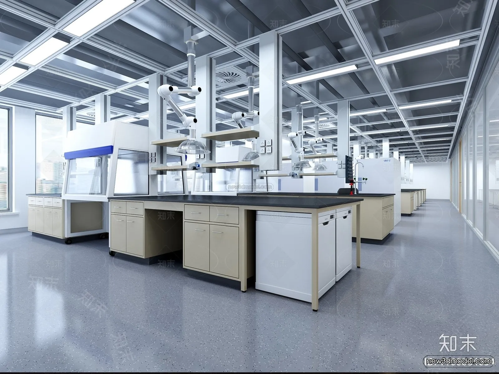 Interior 3D Model of Laboratory – 3D Scene – 057 – VRAY