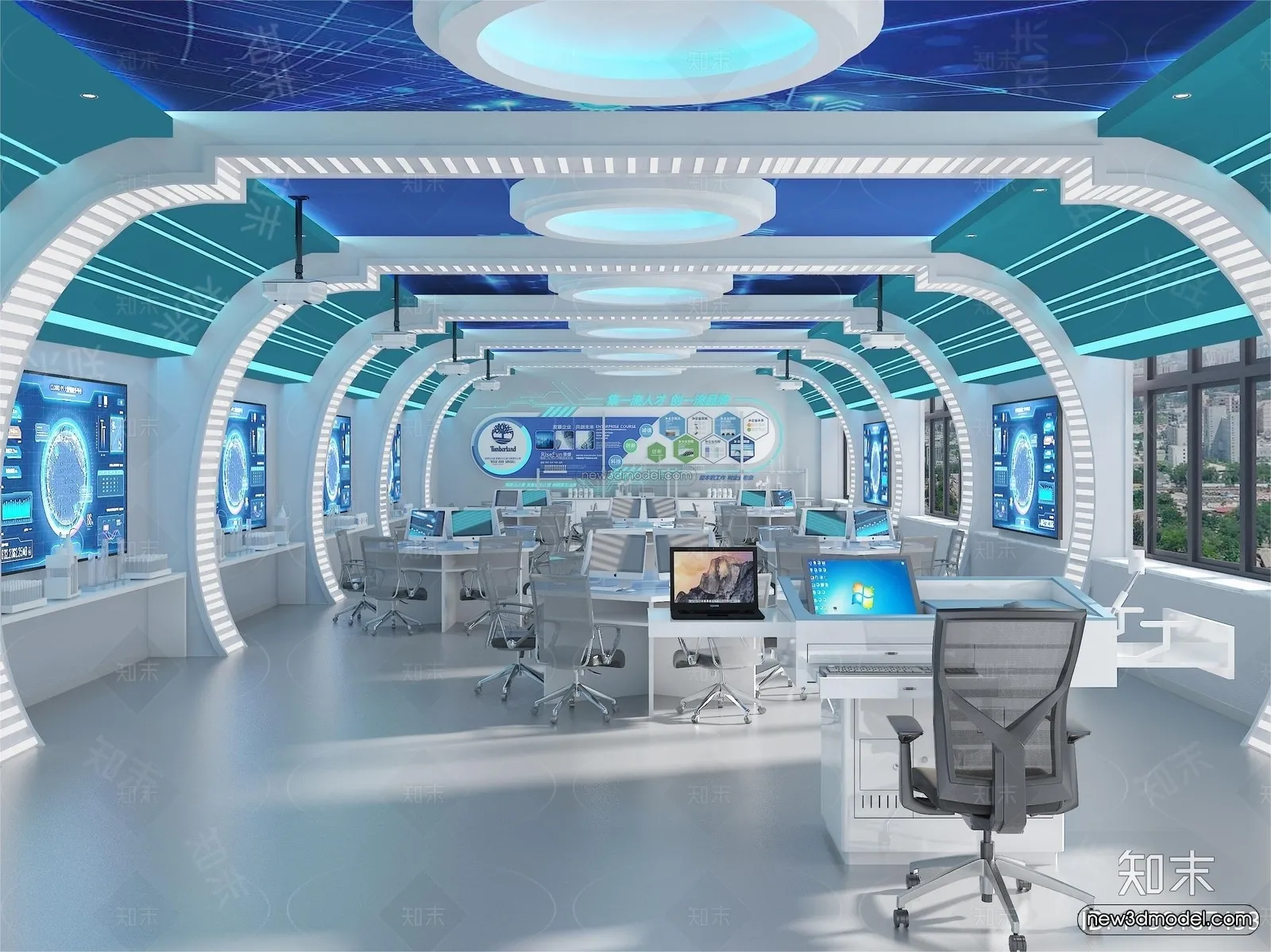 Interior 3D Model of Laboratory – 3D Scene – 058 – VRAY