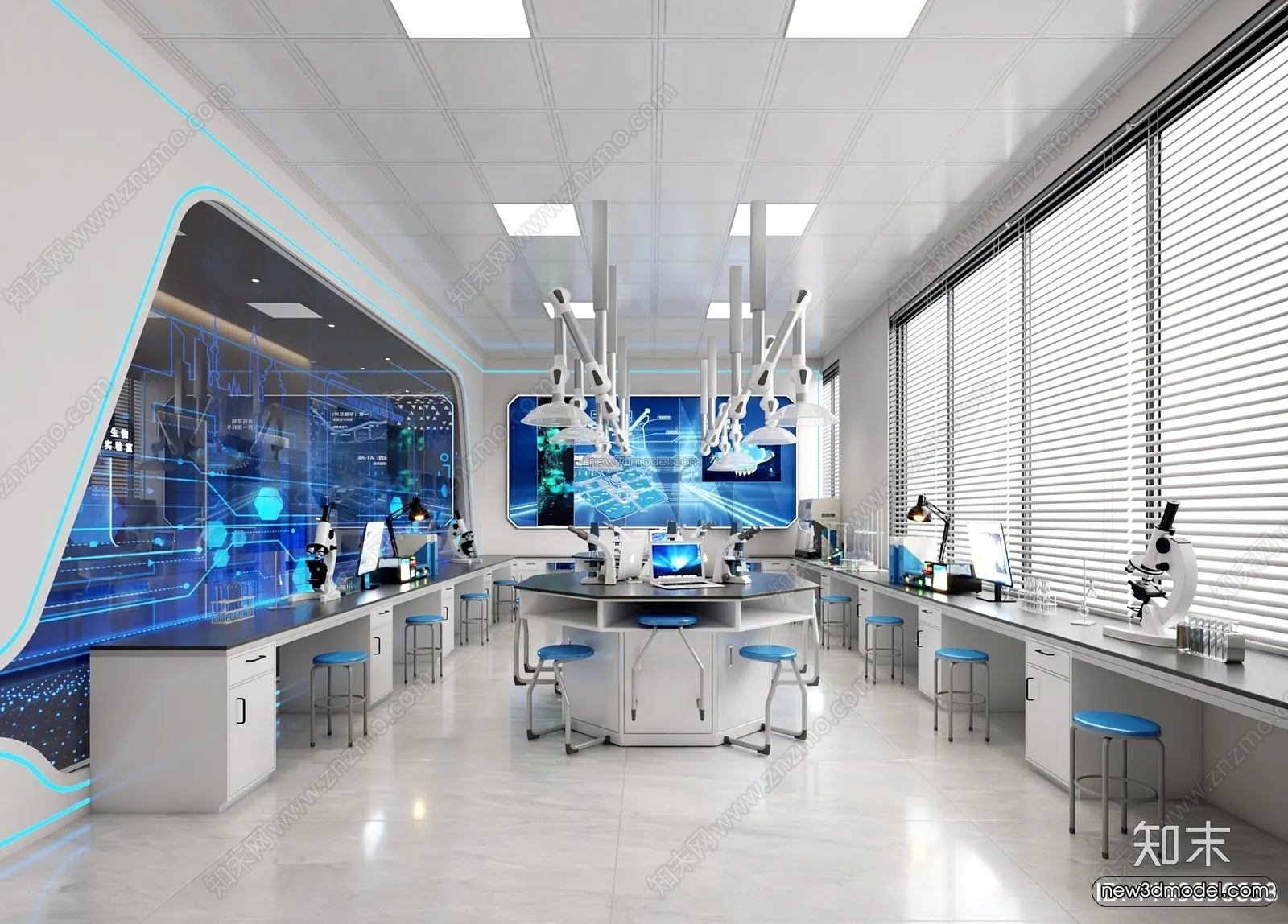 Interior 3D Model of Laboratory – 3D Scene – 060 – VRAY