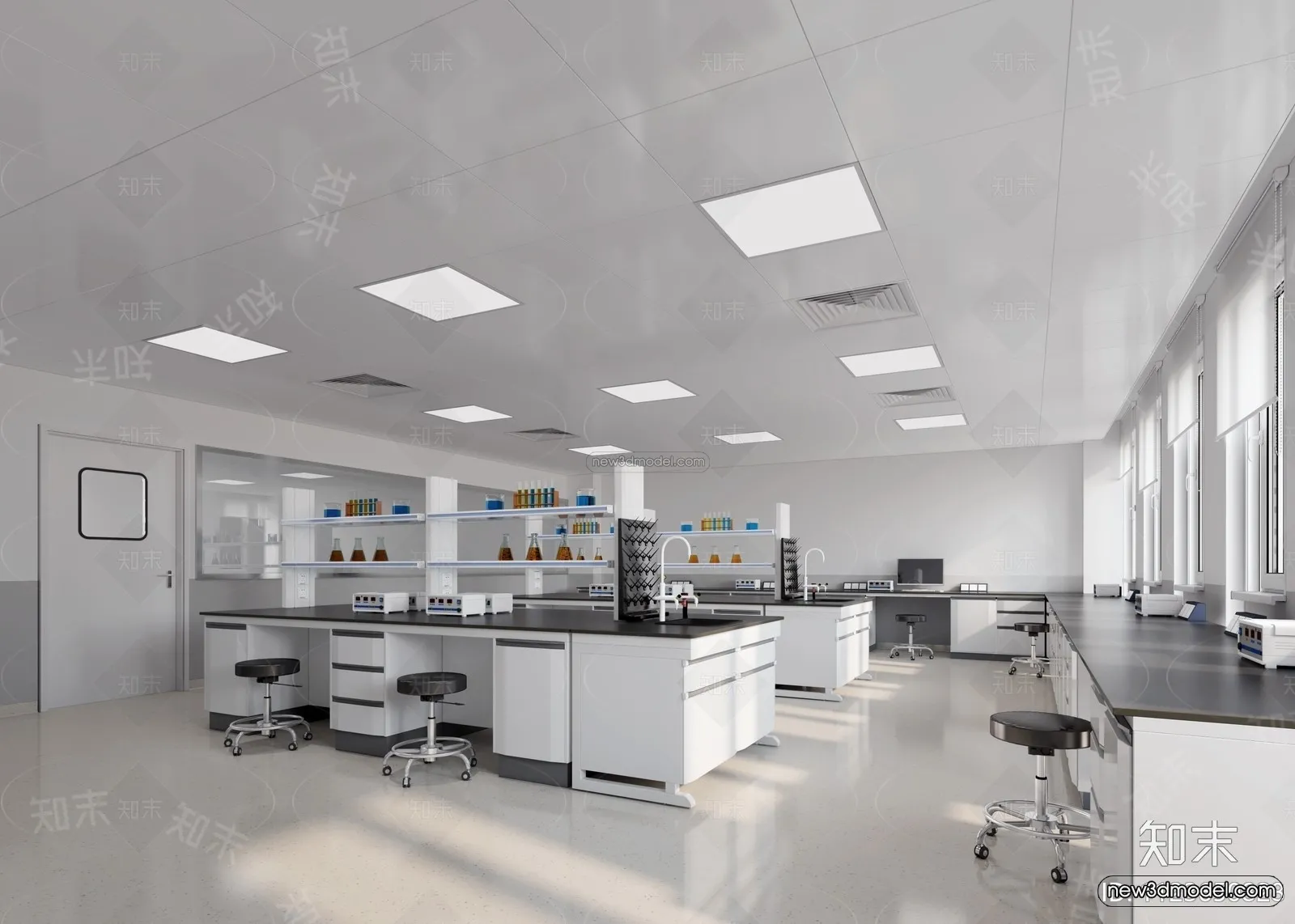 Interior 3D Model of Laboratory – 3D Scene – 062 – VRAY