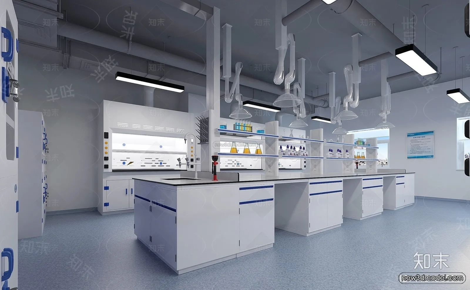 Interior 3D Model of Laboratory – 3D Scene – 063 – VRAY