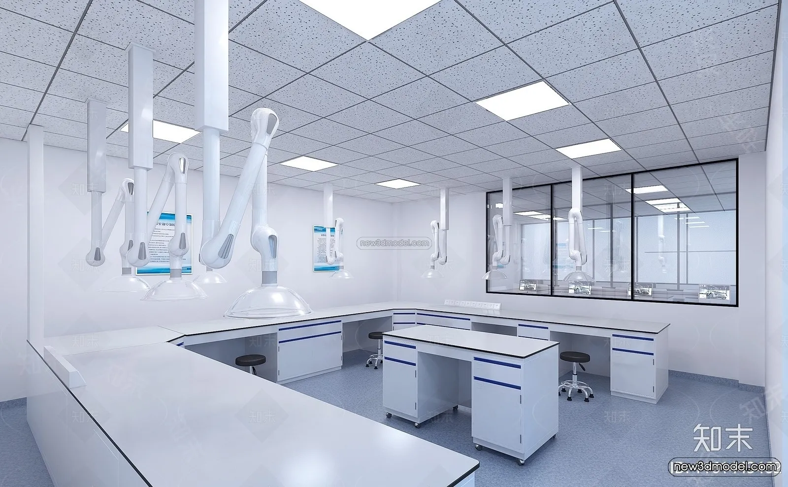 Interior 3D Model of Laboratory – 3D Scene – 066 – VRAY