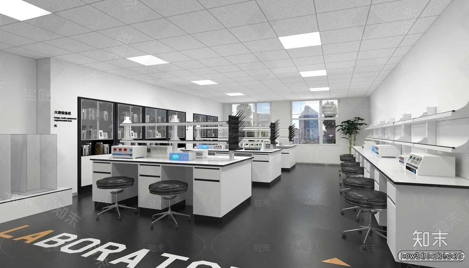 Interior 3D Model of Laboratory – 3D Scene – 067 – VRAY