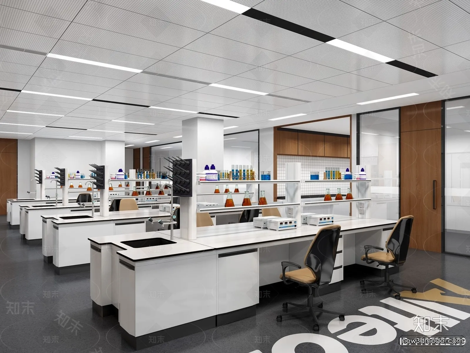 Interior 3D Model of Laboratory – 3D Scene – 068 – VRAY