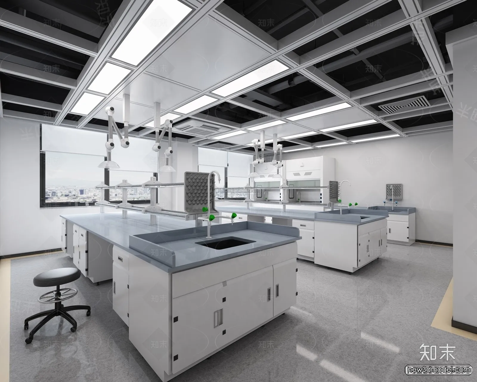 Interior 3D Model of Laboratory – 3D Scene – 069 – VRAY