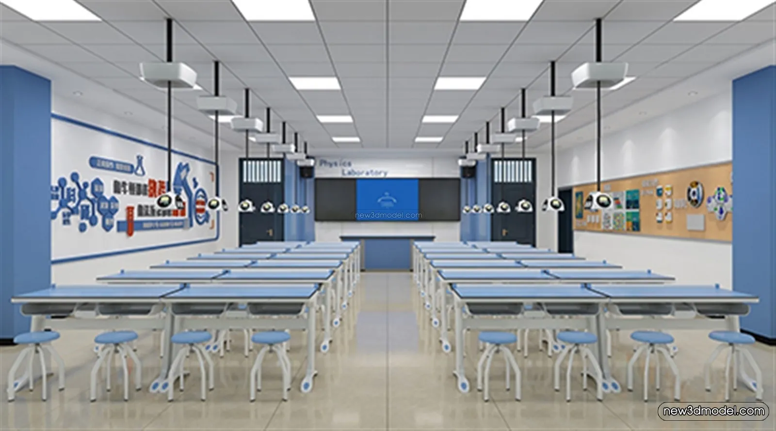 Interior 3D Model of Laboratory – 3D Scene – 070 – VRAY