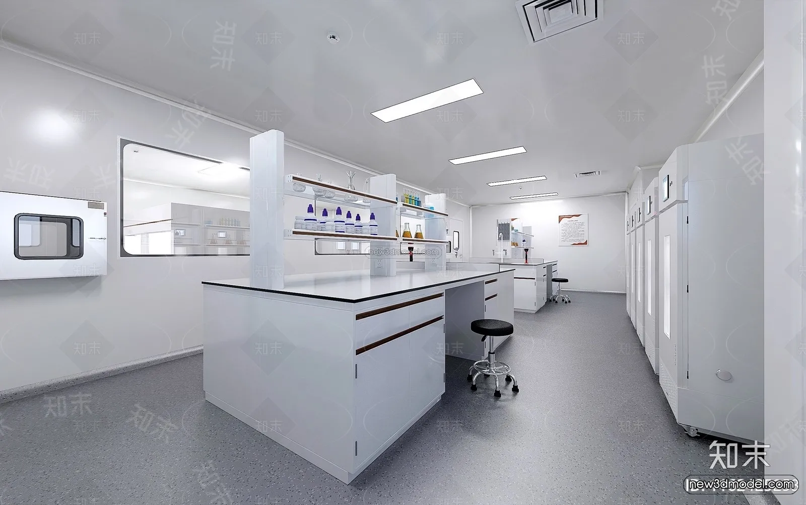 Interior 3D Model of Laboratory – 3D Scene – 071 – VRAY