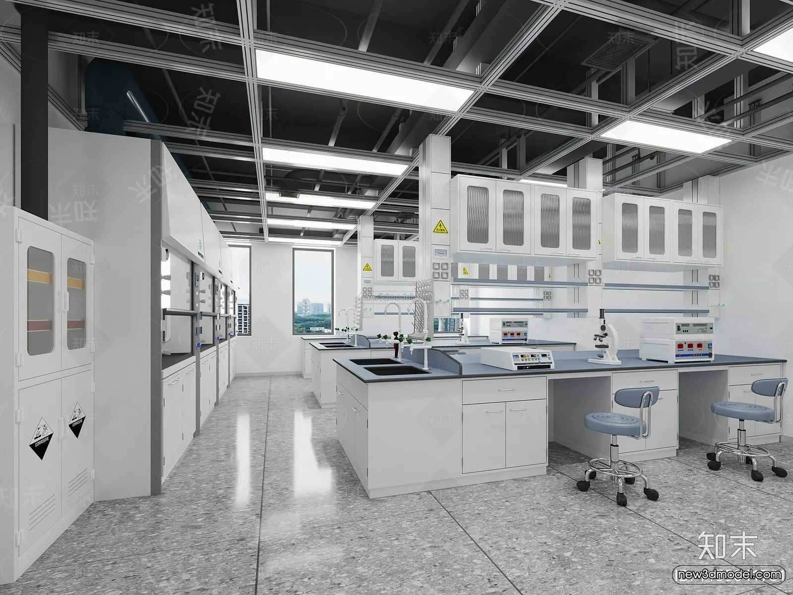 Interior 3D Model of Laboratory – 3D Scene – 077 – VRAY