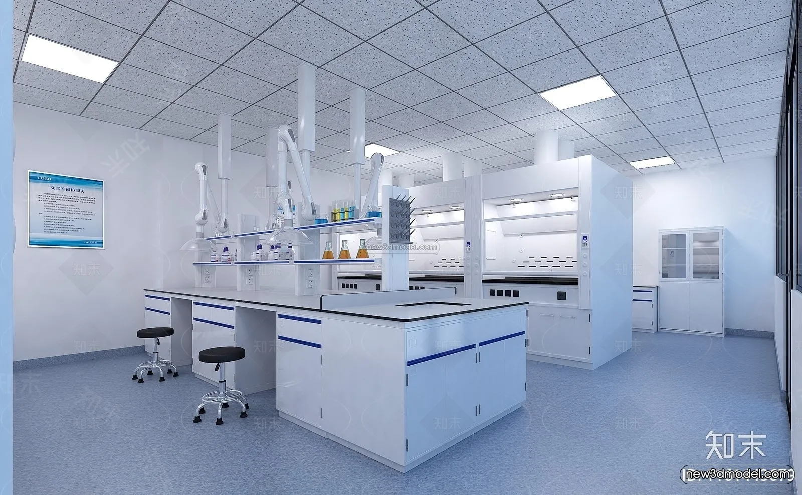 Interior 3D Model of Laboratory – 3D Scene – 078 – VRAY