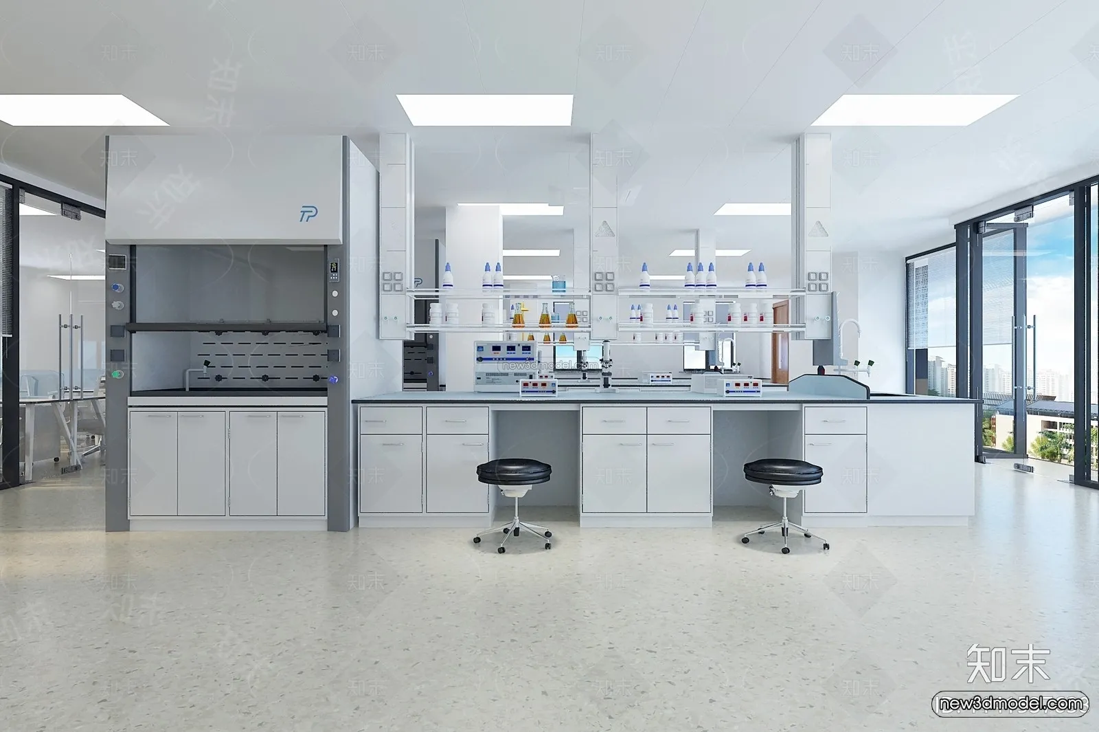 Interior 3D Model of Laboratory – 3D Scene – 079 – VRAY