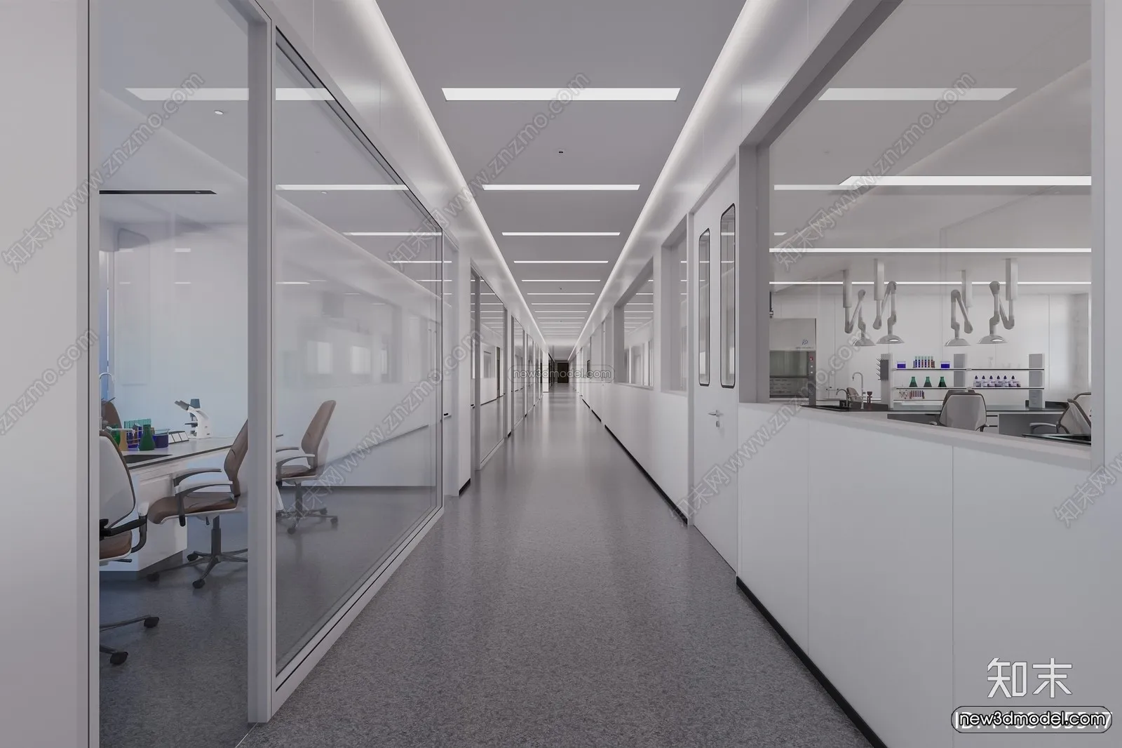 Interior 3D Model of Laboratory – 3D Scene – 086 – CORONA