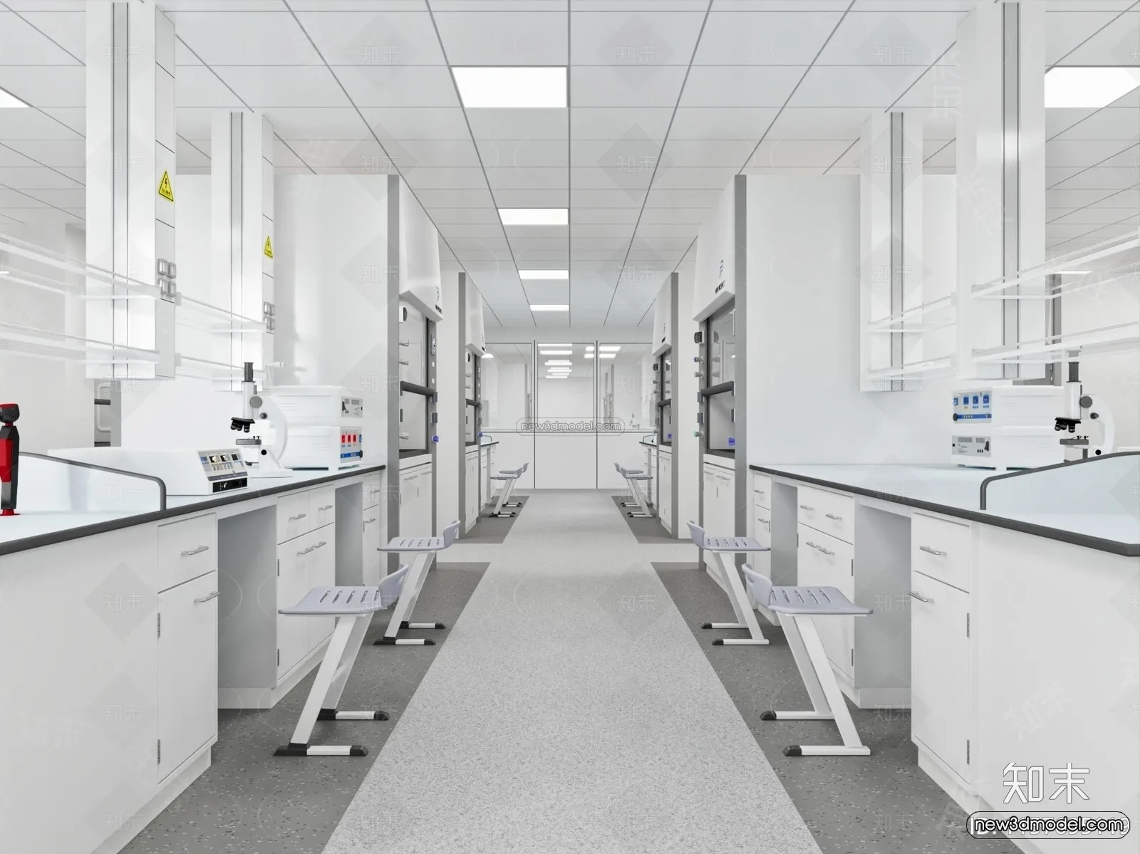 Interior 3D Model of Laboratory – 3D Scene – 089 – VRAY
