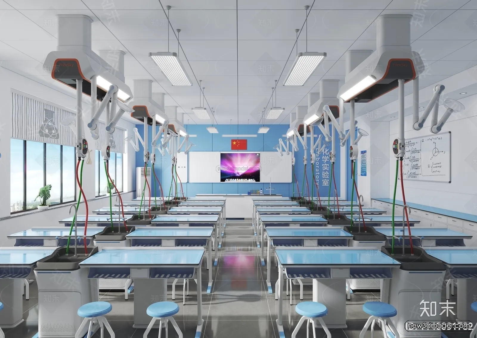 Interior 3D Model of Laboratory – 3D Scene – 090 – VRAY