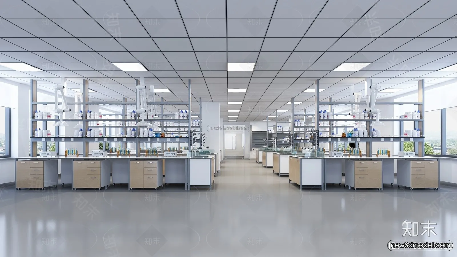 Interior 3D Model of Laboratory – 3D Scene – 093 – VRAY