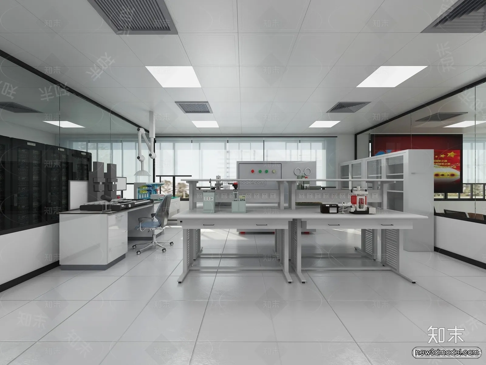 Interior 3D Model of Laboratory – 3D Scene – 095 – VRAY