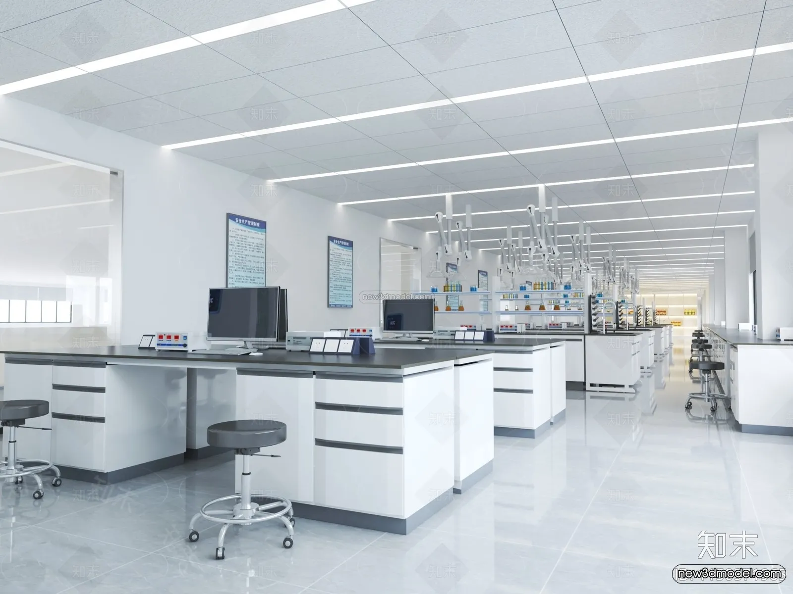 Interior 3D Model of Laboratory – 3D Scene – 096 – VRAY