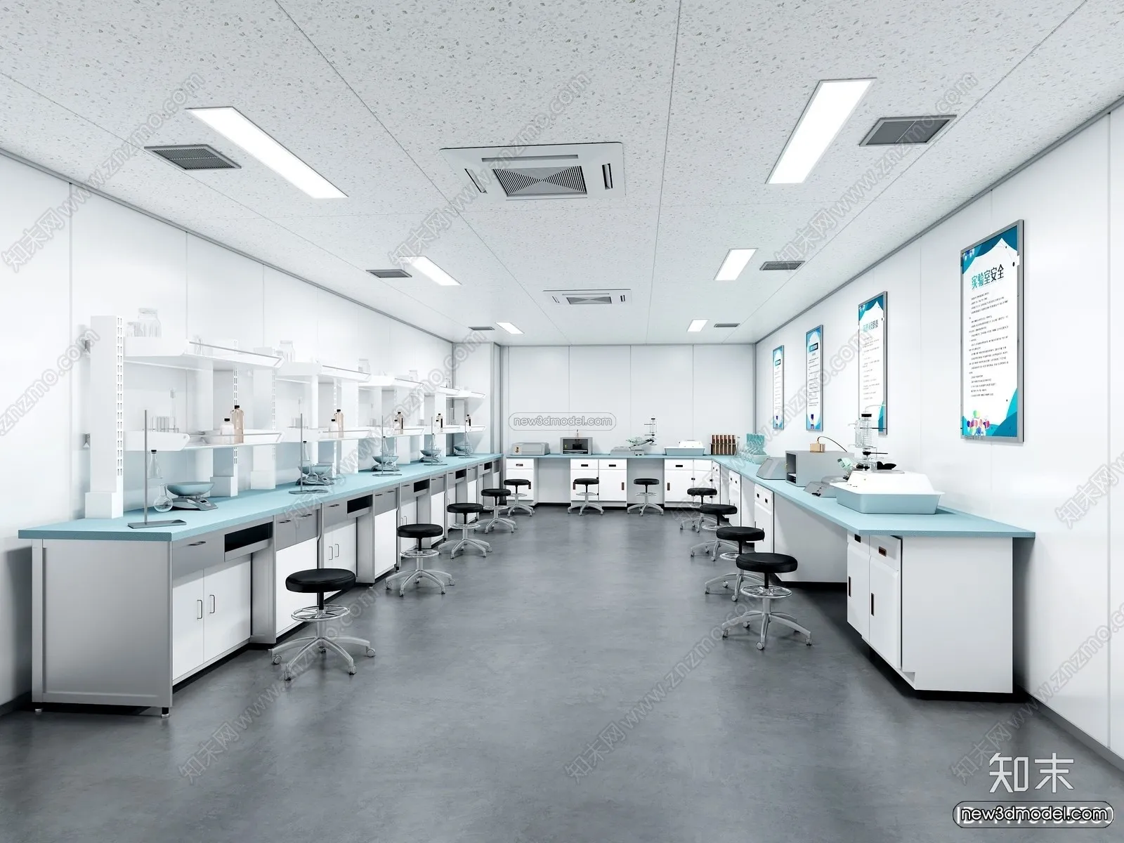 Interior 3D Model of Laboratory – 3D Scene – 097 – VRAY