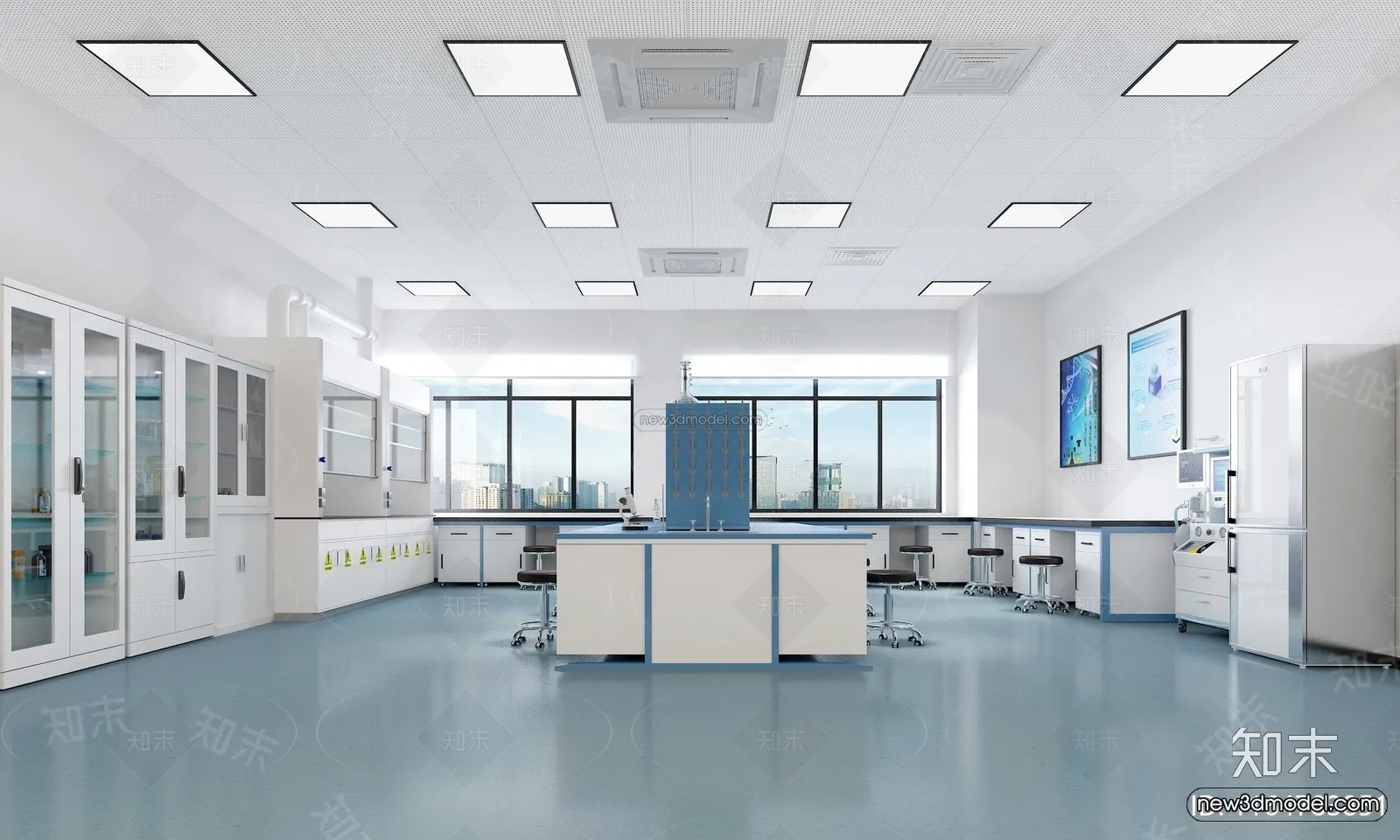 Interior 3D Model of Laboratory – 3D Scene – 099 – VRAY