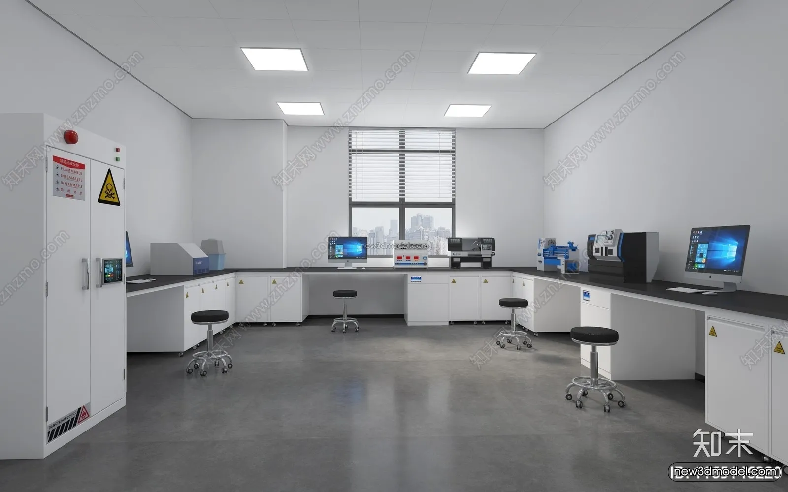 Interior 3D Model of Laboratory – 3D Scene – 102 – VRAY