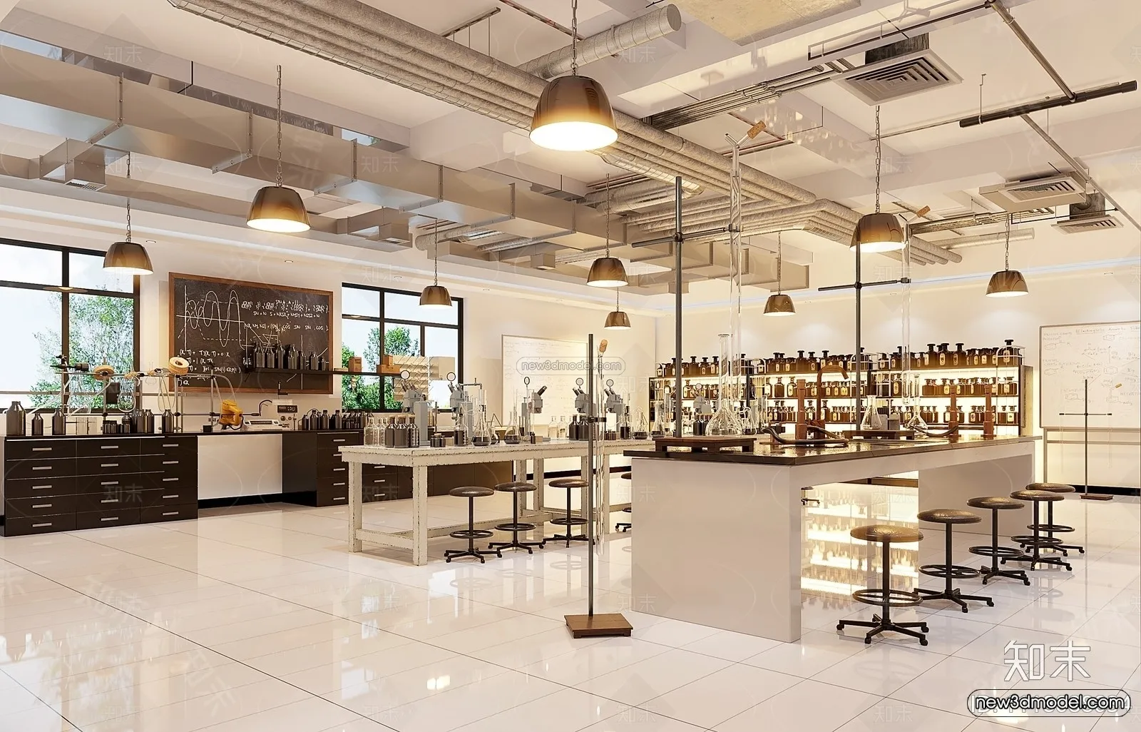 Interior 3D Model of Laboratory – 3D Scene – 105 – VRAY