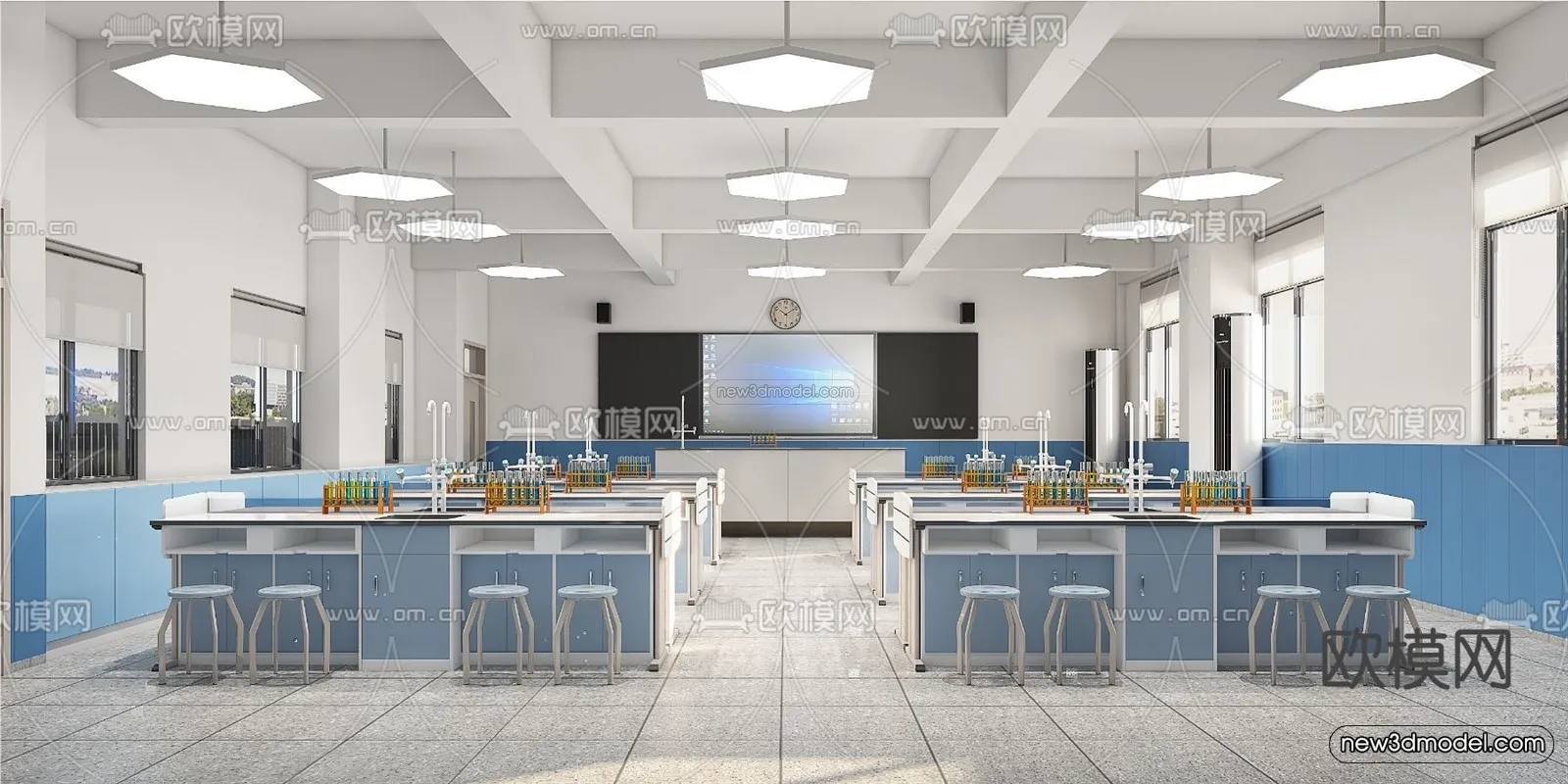 Interior 3D Model of Laboratory – 3D Scene – 106 – VRAY
