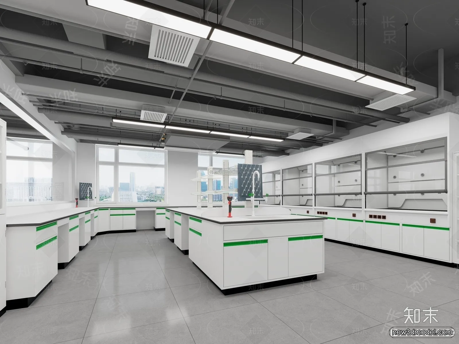 Interior 3D Model of Laboratory – 3D Scene – 111 – VRAY