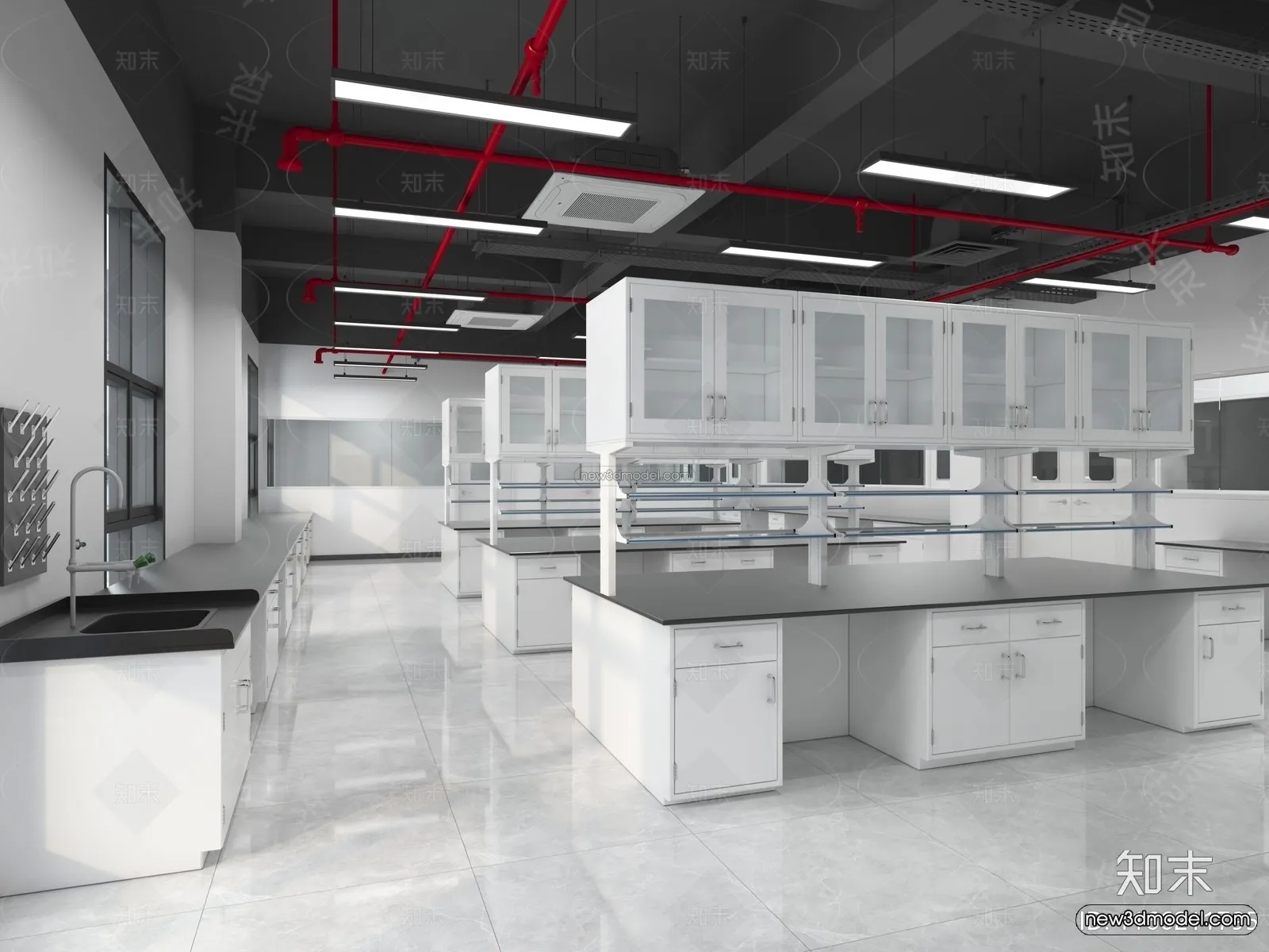 Interior 3D Model of Laboratory – 3D Scene – 114 – VRAY