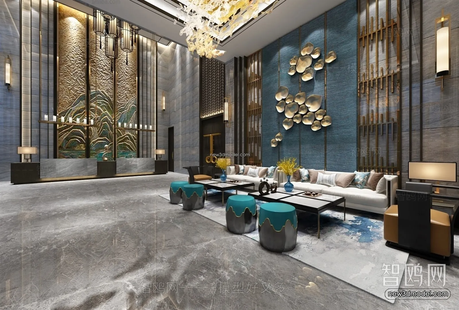 Interior 3D Model of Sales Office – 3D Scene – 005 – VRAY