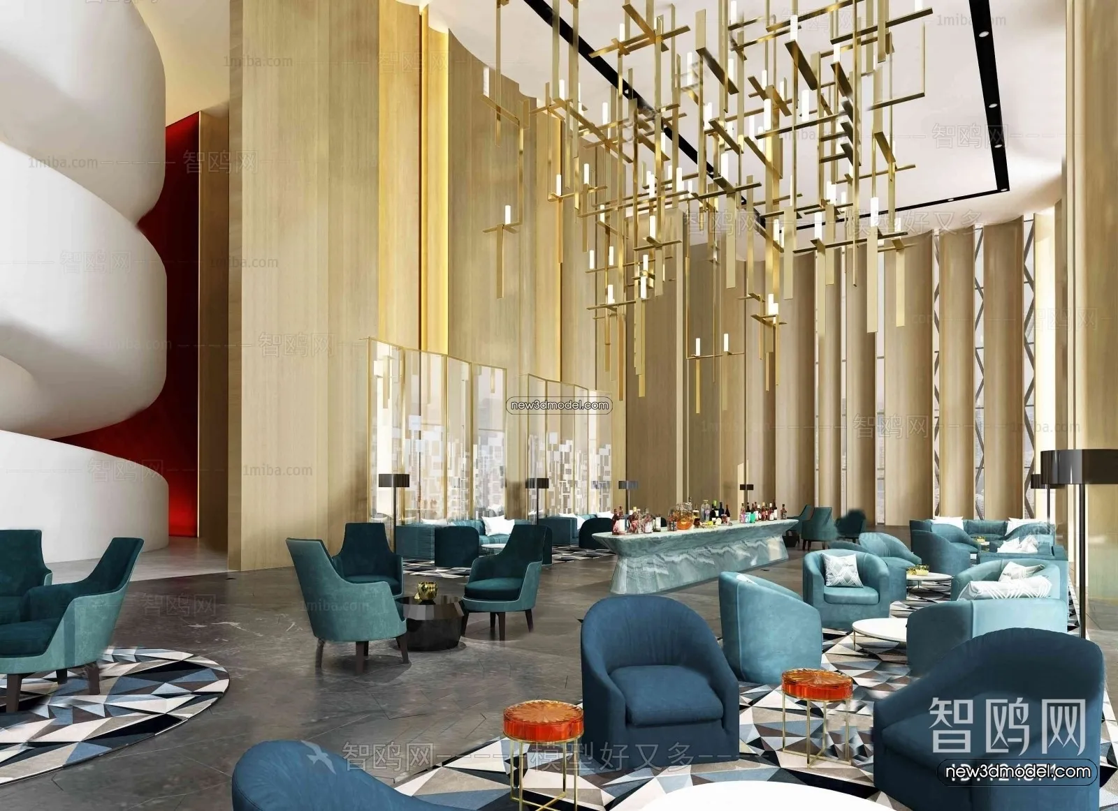 Interior 3D Model of Sales Office – 3D Scene – 007 – VRAY