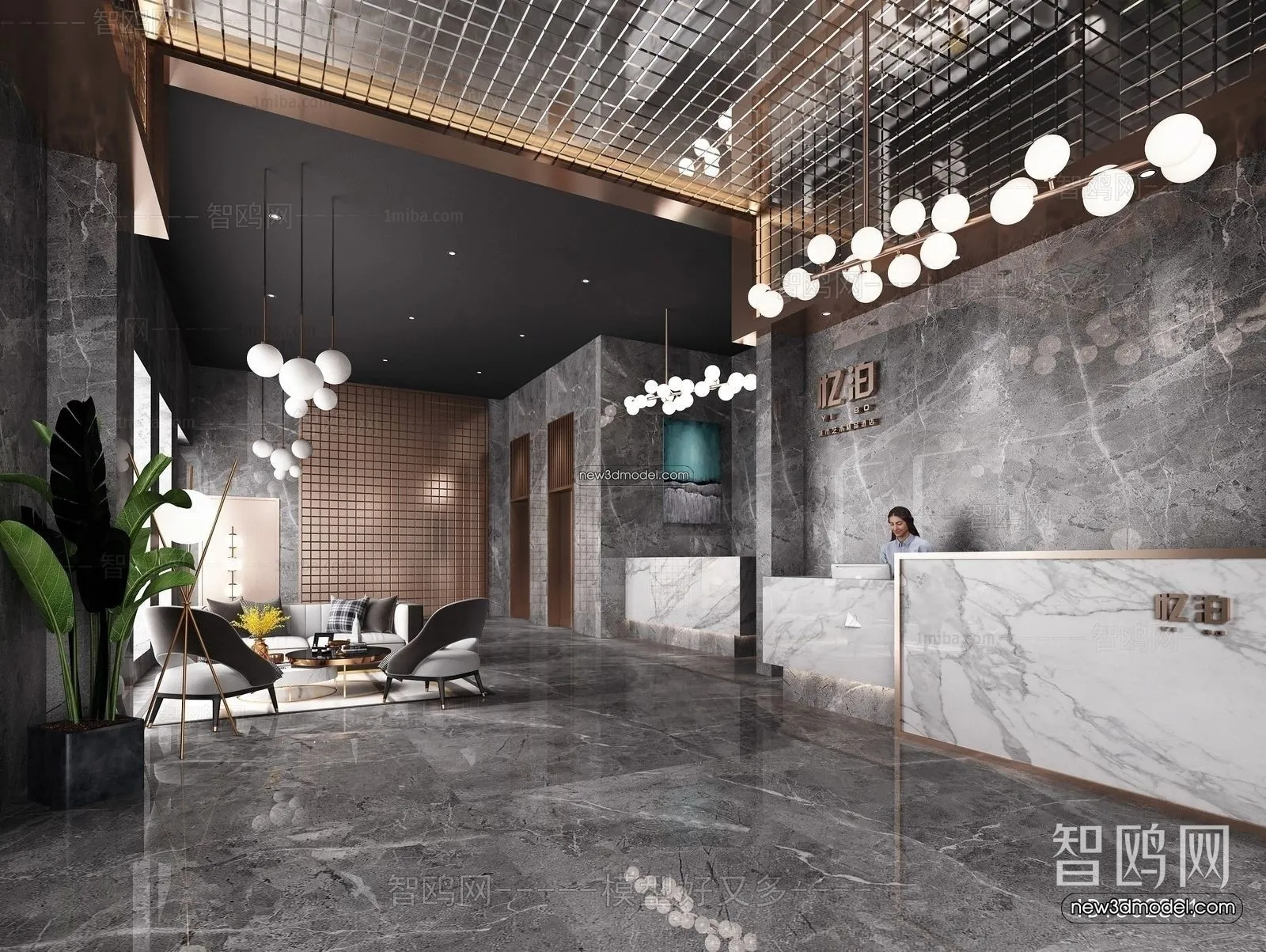 Interior 3D Model of Sales Office – 3D Scene – 008 – VRAY