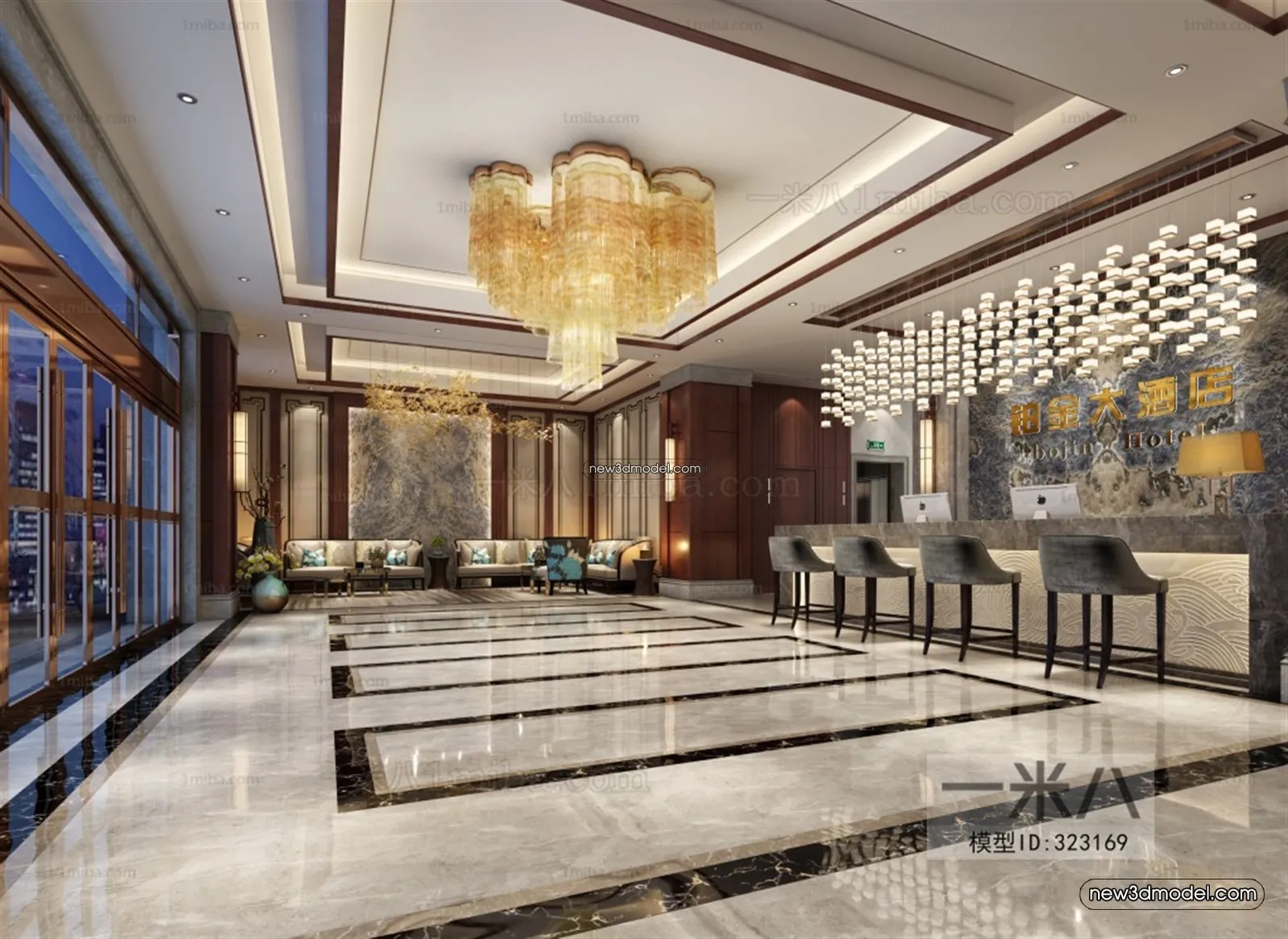 Interior 3D Model of Sales Office – 3D Scene – 009 – VRAY