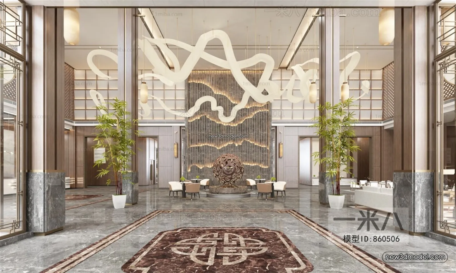 Interior 3D Model of Sales Office – 3D Scene – 011 – VRAY