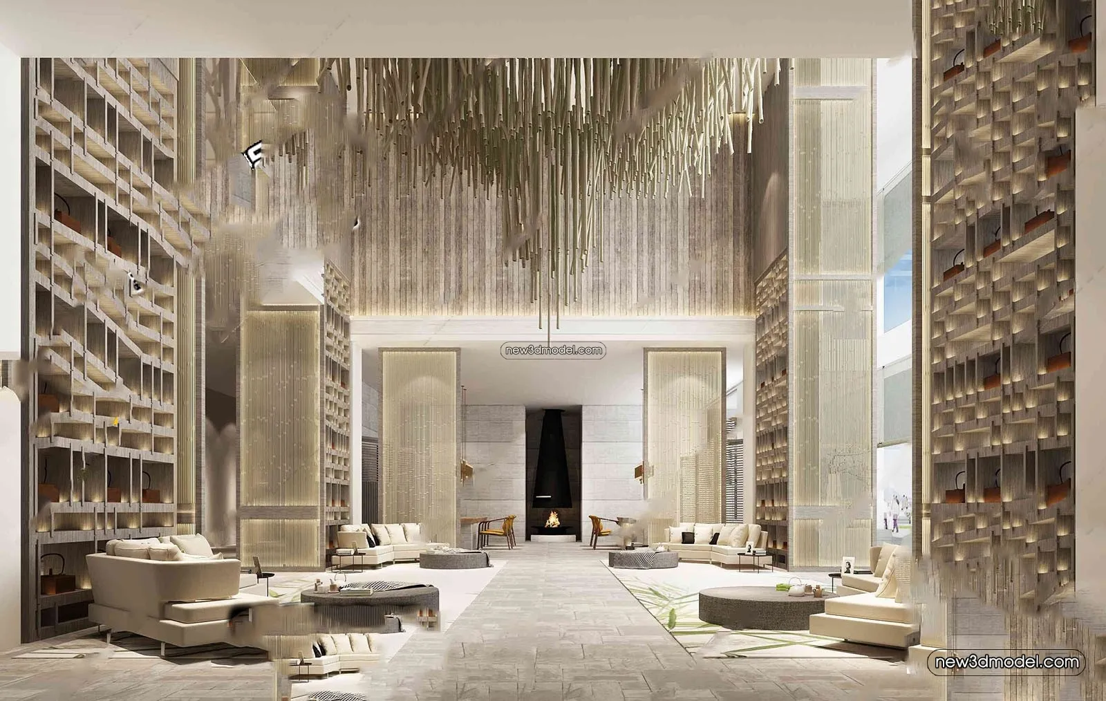 Interior 3D Model of Sales Office – 3D Scene – 017 – VRAY