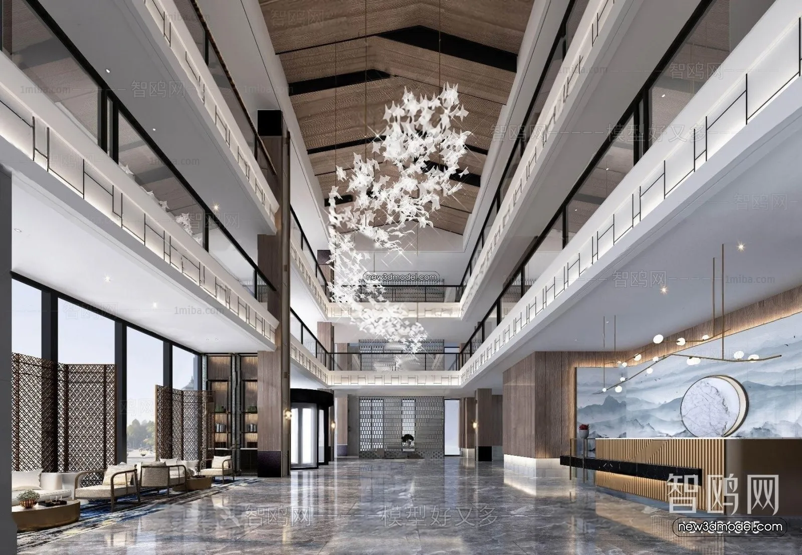 Interior 3D Model of Sales Office – 3D Scene – 020 – VRAY