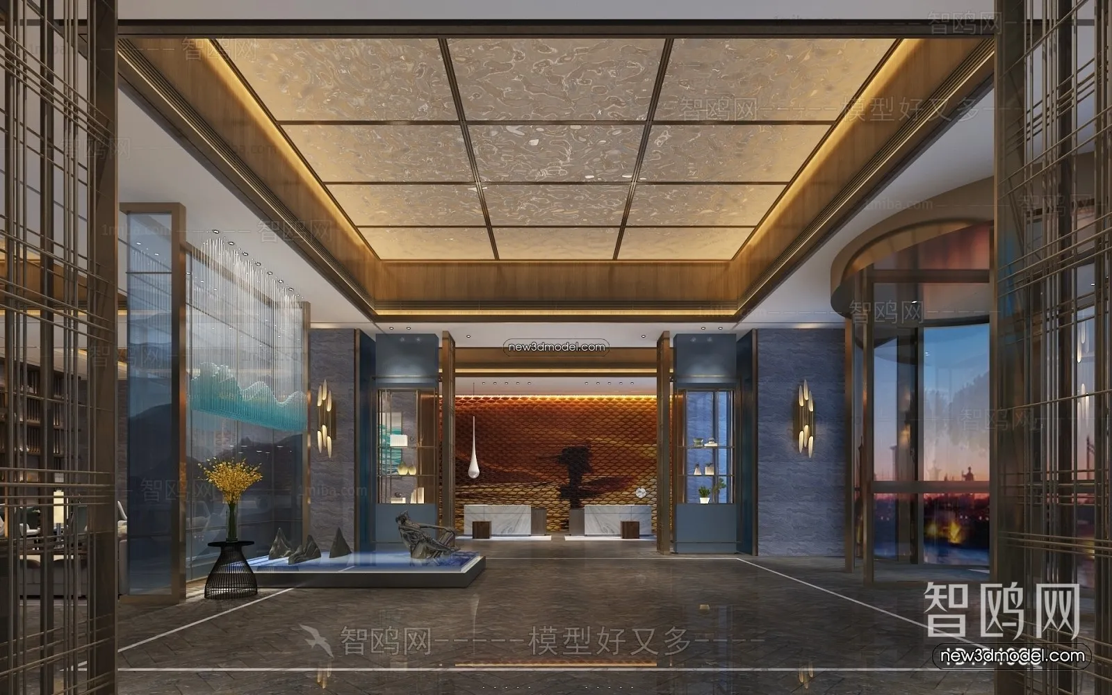 Interior 3D Model of Sales Office – 3D Scene – 022 – VRAY