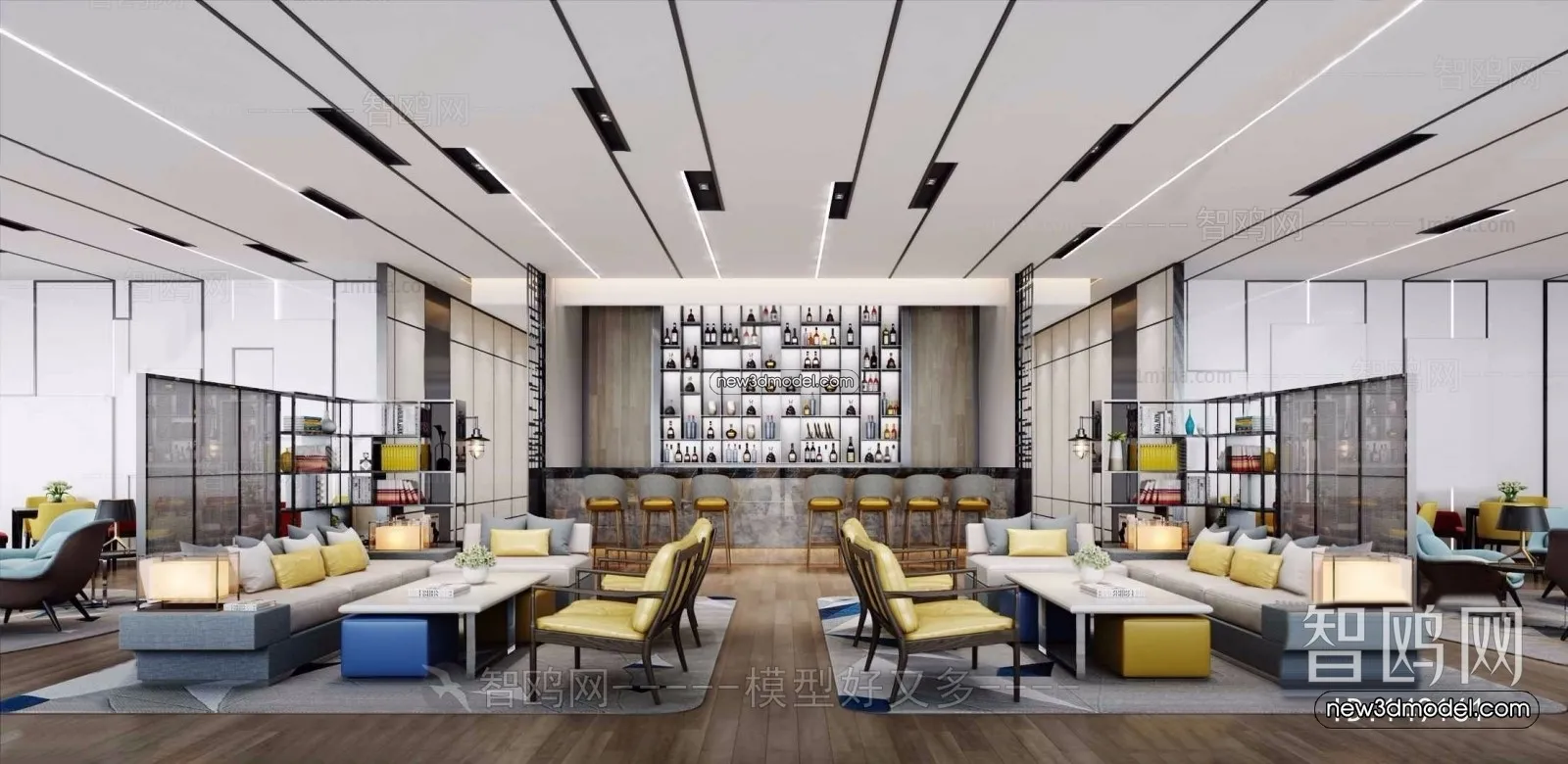 Interior 3D Model of Sales Office – 3D Scene – 023 – VRAY