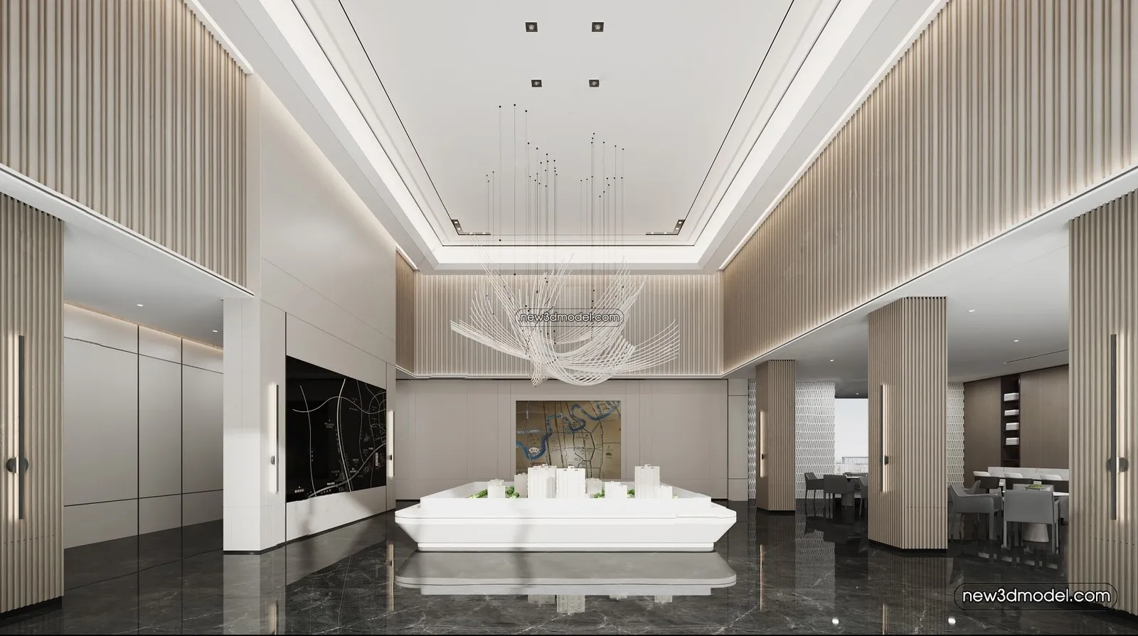 Interior 3D Model of Sales Office – 3D Scene – 024 – VRAY