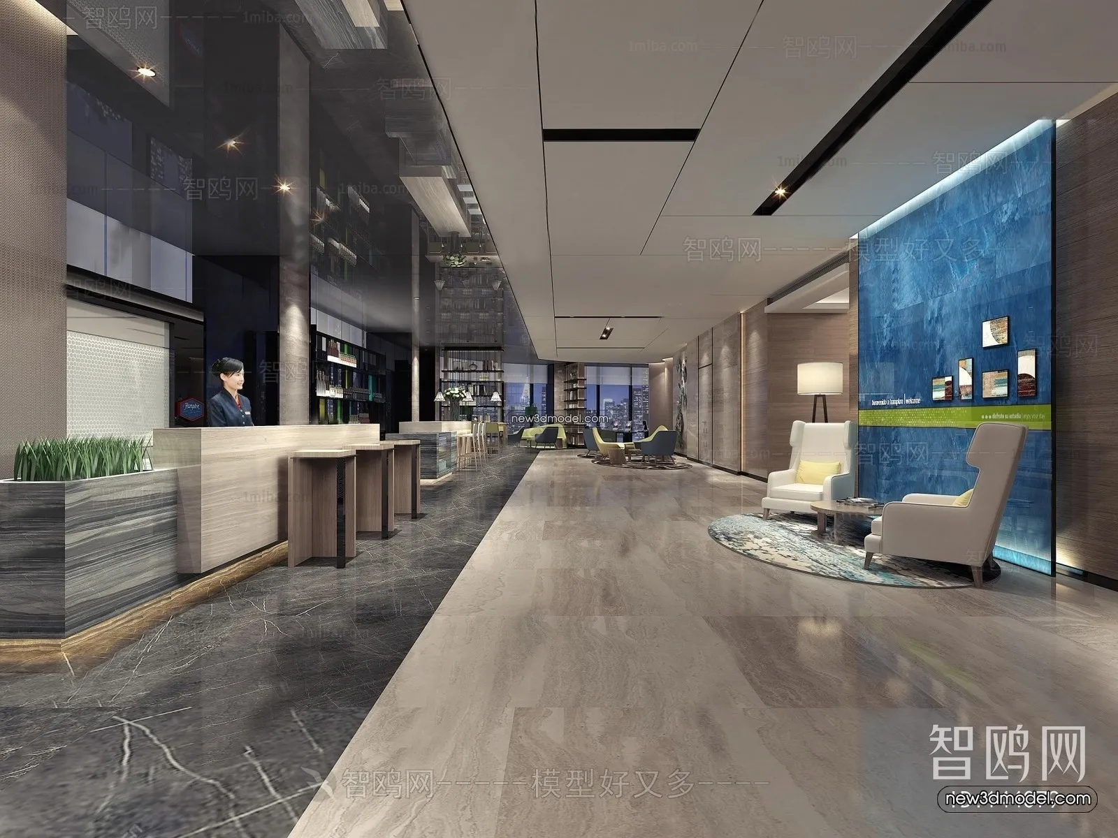 Interior 3D Model of Sales Office – 3D Scene – 026 – VRAY